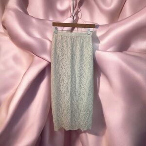 Jessica McClintock Vintage White Lace Skirt